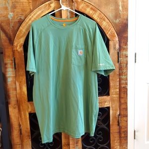 Carhartt Men's Force Relaxed Fit Midweight Short-Sleeve T-Shirt. XLT. Green.